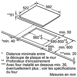 Avis Table de cuisson à induction 60cm 4 feux 7400w noir - ex651fxc1e - SIEMENS