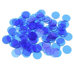 Puce De Bingo Translucide 100 Pièces 3/4 Pouce Pour Cartes De Jeu De Bingo Bleu