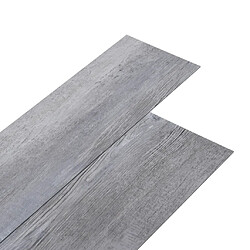 vidaXL Dalles de plancher PVC 5,02 m² 2 mm autoadhésif gris bois mat