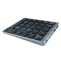 Universal Clavier numérique Bluetooth à 28 touches en alliage d'aluminium Clavier portable avec séparateur de hub USB pour téléphone portable iPad | Clavier