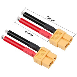 Avis 6 Paires de Câbles XT60 Connecteur Femelle et Mâle Fiche 12AWG Fil de Silicone avec Capuchon de Protection pour Drone RC Lipo