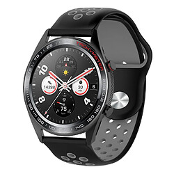 Avis Bracelet en silicone 22mm bicolore noir/gris pour votre Huawei Watch GT/Honor Watch Magic