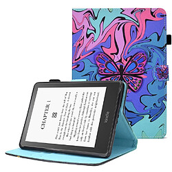 Etui en PU fermeture magnétique avec support et porte-cartes pour votre Amazon Kindle Paperwhite 5 (2021) - papillon