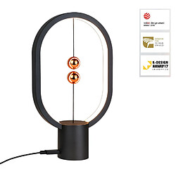 NETTLIFE Lampe de chevet LED noire Lampe de table : Lampe de table Petite lampe magnétique décorative avec USB