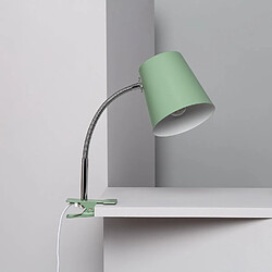 Ledkia Lampe de Bureau Flex Métal Delavan avec Pince Vert Céladon