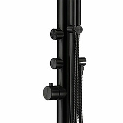 Sined Budoni Douche En Acier Inoxydable 316l Avec Douchette a Main Hauteur 221 Cm Noir Satine