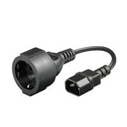 Disney MicroConnect C14, M/F, 0.75m 0.75m Coupleur C14 Noir câble électrique - Cables électriques (M/F, 0.75m, 0,75 m, Mâle/Femelle, Coupleur C14, 250, 10-16, Noir)