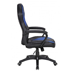 Avis Mobili Rebecca Fauteuil Gamer Siège de Direction Noir Bleu Nylon Simili-Cuir