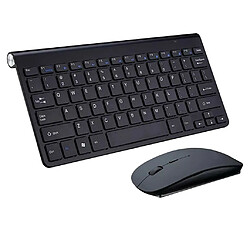 Mini Clavier Sans Fil Souris Ensemble étanche 2.4G Pour Ordinateur Portable Mac PC Noir pas cher