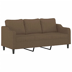 vidaXL Canapé à 3 places Marron 180 cm Tissu