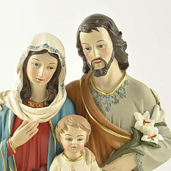 Avis Résine 5 "Sainte Famille Statue Catholique Religieux Cadeau Peint À La Main Jésus Christ Sculptures Accueil Étagères Tables de Chevet Comptoirs Bureau