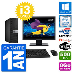 PC Dell 5040 SFF Ecran 22" i3-6100 RAM 8Go Disque Dur 500Go HDMI Windows 10 Wifi - Occasion