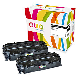 Pack 2 toners noirs Armor Owa compatibles HP 05X - CE505X