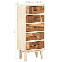 vidaXL Armoire à tiroirs 45 x 30 x 105 cm Bois de récupération massif pas cher