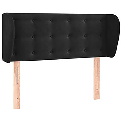 vidaXL Tête de lit avec oreilles Noir 83x23x78/88 cm Velours