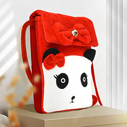 Avis Avizar Pochette Bandoulière pour Smartphone en Tissu Design Panda Rouge et Blanc