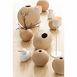 Paris Prix Vase Design Boule Céramique 18cm Beige