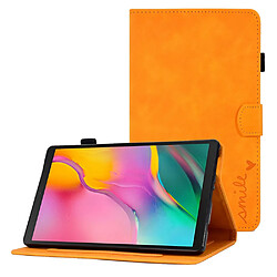 Etui en PU avec béquille, fentes pour cartes et fente pour stylo pour Samsung Galaxy Tab A 10.1 (2019) SM-T510 - orange