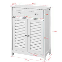 Avis SoBuy FRG238-W Meuble Bas de Salle de Bain Armoire Toilette Buffet Commode