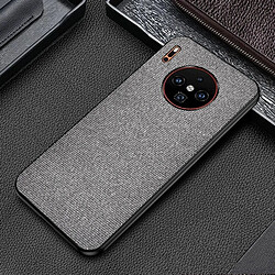 Wewoo Coque Souple Pour Huawei Mate 30 Pro Antichoc Tissu Texture PC + TPU Housse de protection Gris