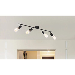 Globo Lighting Spot plafonnier design métal Martha - 4 Ampoules - Noir