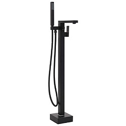 vidaXL Robinet de baignoire sur pied Noir Acier inoxydable 90 cm