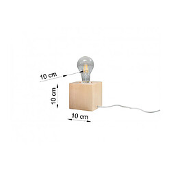 Acheter Luminaire Center Lampe de table Ariz Bois Bois naturel 1 ampoule 10cm