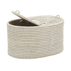 Aubry Gaspard Rangement pour papier toilette en rotin.