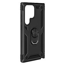 Avizar Coque pour Samsung Galaxy S24 Ultra Hybride Bague Support Magnétique Noir