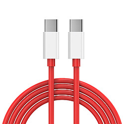 Câble USB-C 6.5A OnePlus Original, Warp Charge 1m - Rouge