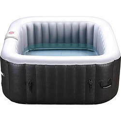 Habitat Et Jardin Spa Gonflable NICE en PVC - 4 places - Gris/Noir