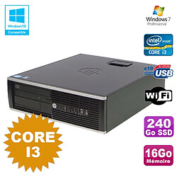 PC HP Compaq 6200 Pro SFF Core i3 3.1GHz 16Go 240Go SSD DVD WIFI W7 Pro - Occasion