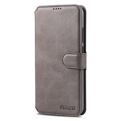 Wewoo Housse Coque Pour Xiaomi Redmi 7 AZNS Texture du mollet Etui en cuir avec rabat horizontal magnétique PU supportlogements cartes et cadre photo Gris