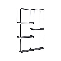 Avis Vente-Unique Etagère - 5 tablettes - Métal - Noir - ASUNTA