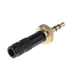 Avis 3.5mm verrouillage à vis jack stéréo prise mâle métal adaptateur de soudure audio noir