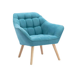 Acheter Vente-Unique Canapé 2 places et fauteuil en tissu bleu CASERTA