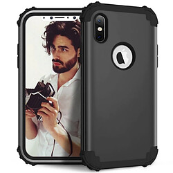 Wewoo Coque Étui de protection pour PC + Silicone de série Diamond iPhone X Noir