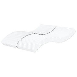 vidaXL Matelas en mousse blanc 160x210 cm dureté H2 H3