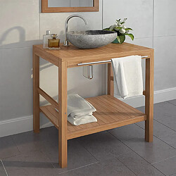 vidaXL Meuble-lavabo de salle de bains Teck massif 74x45x75 cm