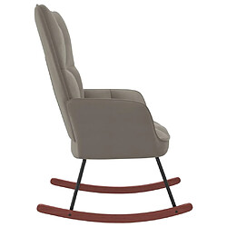 Avis Maison Chic Chaise à bascule | Fauteuil Relax, design moderne Gris clair Velours -GKD41117