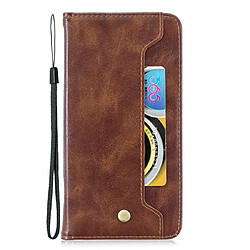 Wewoo Housse Coque Pour Huawei P30 Lite Copper Buckle Nappa Texture en cuir à rabat horizontalavec support et fentes cartes et portefeuille marron