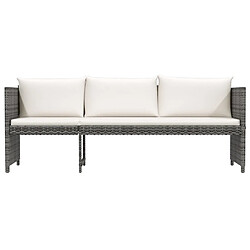 Acheter Maison Chic Salon de jardin 6 pcs + coussins - Mobilier/Meubles de jardin - Table et chaises d'extérieur Résine tressée Gris -MN85655