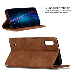 Acheter Wewoo Housse Coque Etui en cuir avec rabat horizontal magnétique Business Skin Feel pour Galaxy M10 Marron