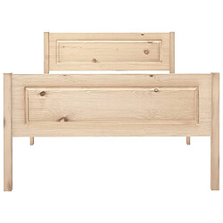 Acheter Maison Chic Lit adulte - Lit simple Cadre de lit,Structure du lit Contemporain Bois de pin massif 90x200 cm -MN88113