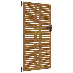 vidaXL Portail de jardin 85x200 cm acier corten conception de carré