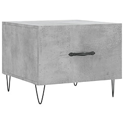 Maison Chic Table basse,Table Console Table d'appoint, Table pour salon gris béton 50x50x40 cm bois d'ingénierie -MN74140