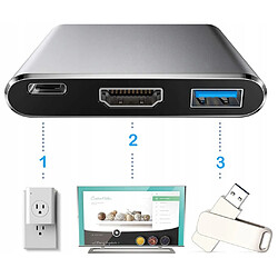 GUPBOO Adaptateur 3 en 1 Hub USB-C HDMI 4K ver2022,JL537