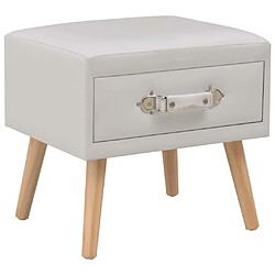 Maison Chic Lot de 2 Tables de chevet,Table de nuit,Table d'appoint pour salon Blanc 40x35x40 cm Similicuir -MN78144