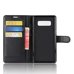 Acheter Wewoo Coque noir pour Samsung Galaxy Note 8 Litchi Texture horizontale Flip étui en cuir avec titulaire et fentes cartes porte-monnaie