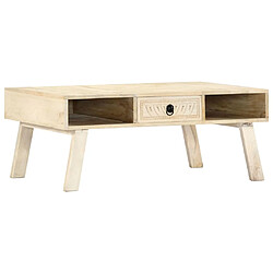 vidaXL Table basse 100x60x40 cm Bois de manguier massif 